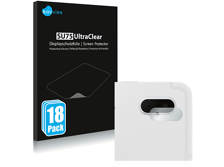 SAVVIES 18x klare Schutzfolie(für Samsung Galaxy Tab S7 FE (im Querformat))