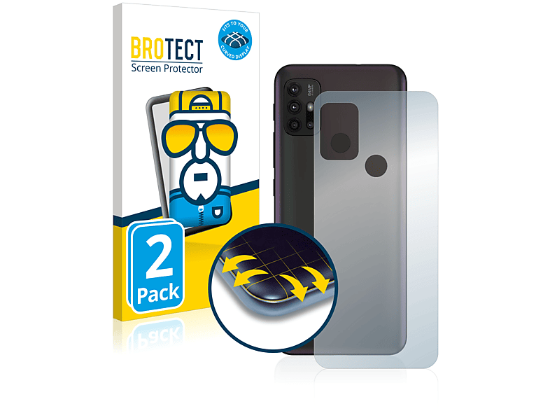 BROTECT 2x Flex Full-Cover 3D Motorola Curved Moto Schutzfolie(für G30)