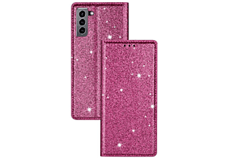 CASEONLINE Glitter, Bookcover, Samsung, Galaxy S22 Plus, Pink