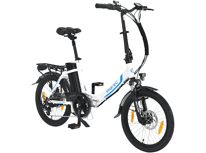 Falt (Laufradgröße: 20 SMARTEC Unisex-Rad, Pedelec/E-Bike Kompakt-/Faltrad weiß) 562 Wh, Zoll, Camp-20D Weiß