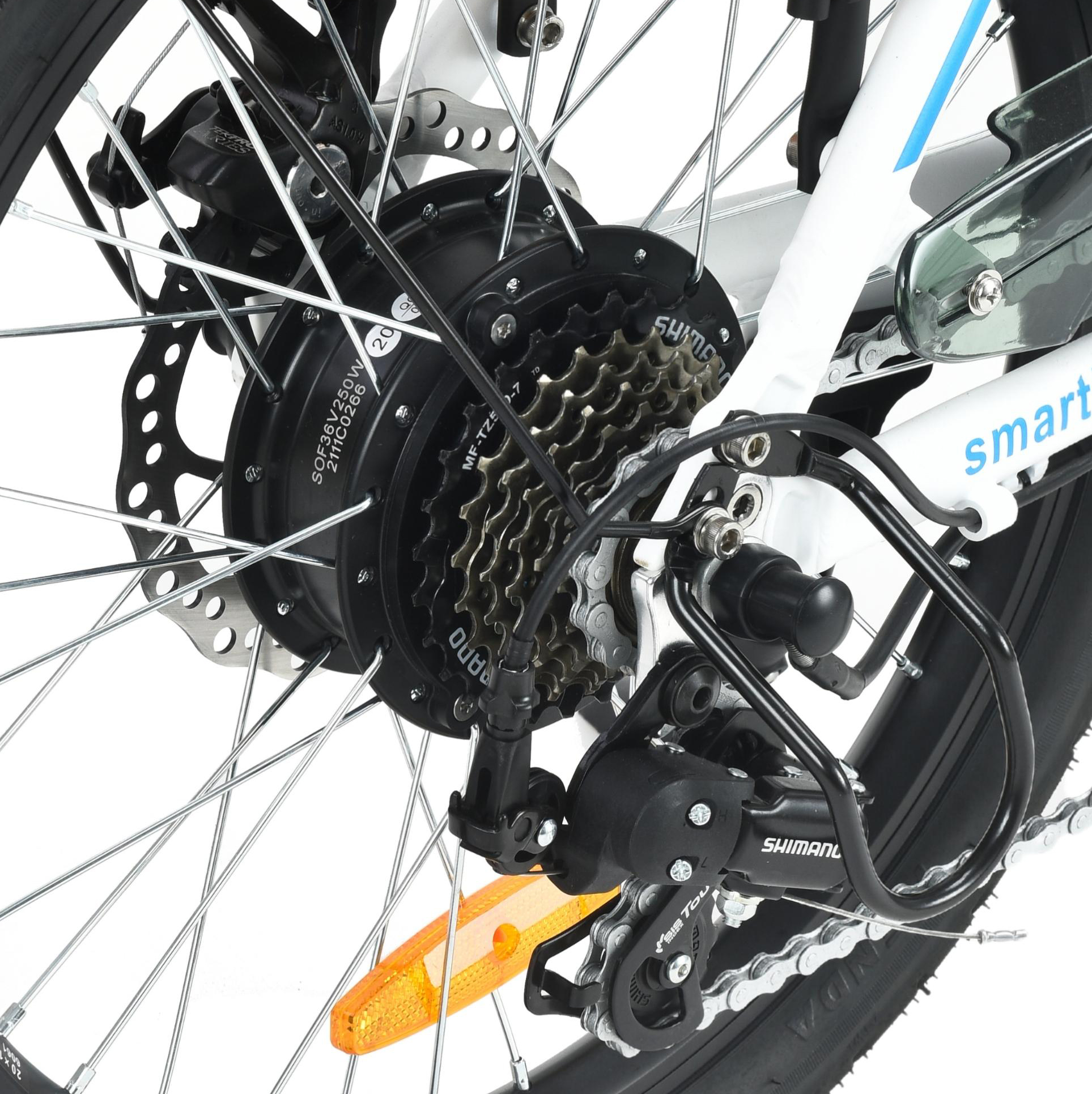 Falt (Laufradgröße: 20 SMARTEC Unisex-Rad, Pedelec/E-Bike Kompakt-/Faltrad weiß) 562 Wh, Zoll, Camp-20D Weiß