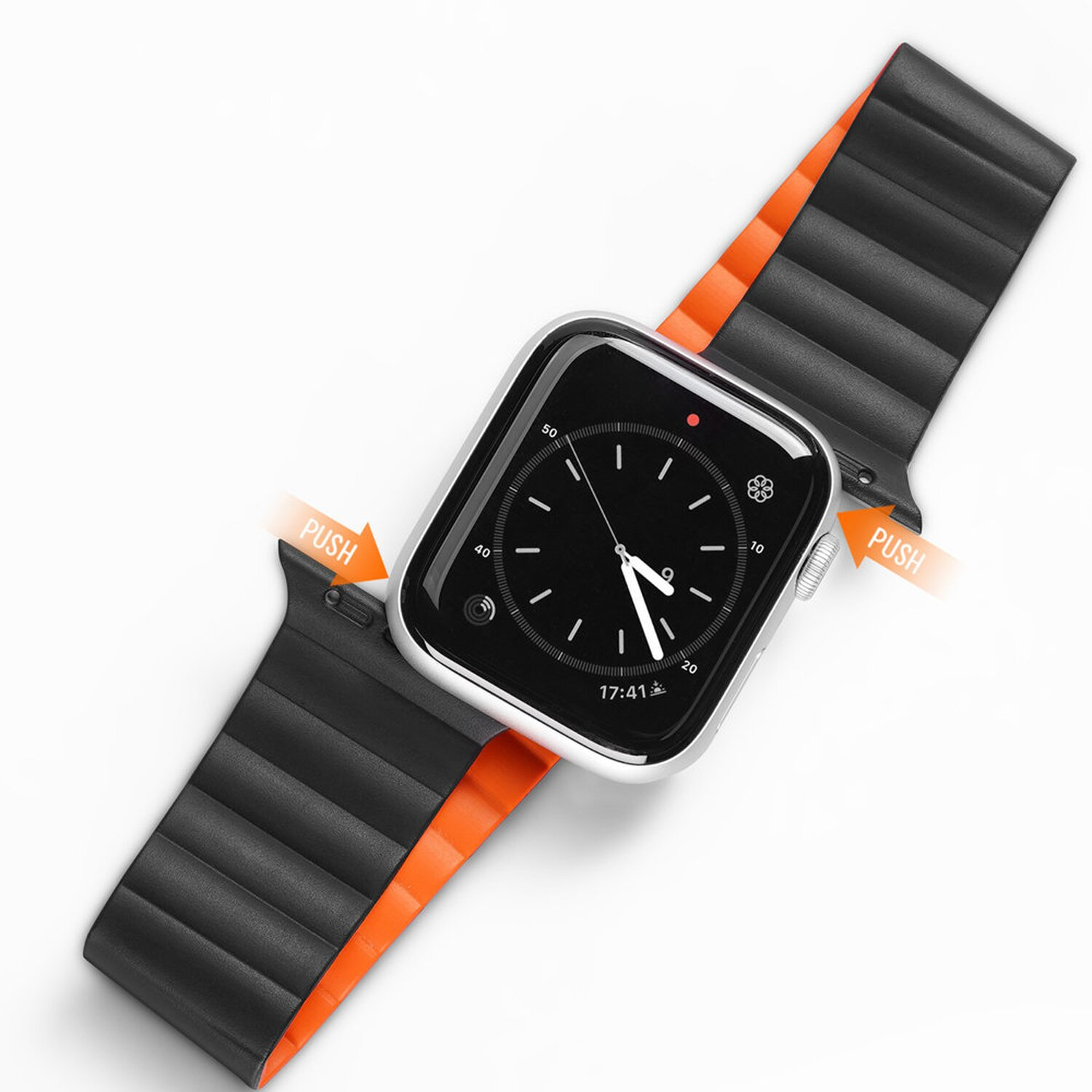 / Smartband, Apple, mm, 41 x DUCIS SE, Schwarz / Orange Magnetband 40 Watch 7/6/5/4/3/2 x DUX 38