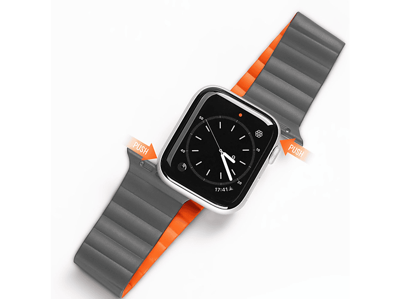 x / DUX 40 Apple, mm, DUCIS x Magnetband Smartband, / Grau 7/6/5/4/3/2 41 SE, 38 Watch Orange