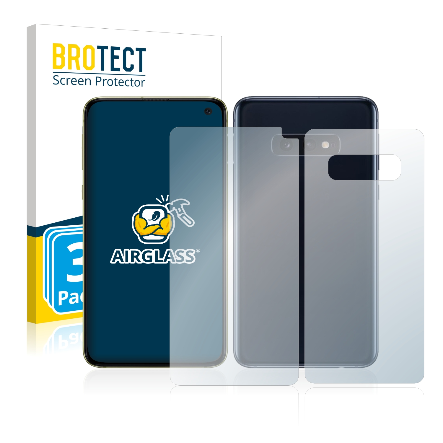 BROTECT 3x Airglass klare Galaxy Schutzfolie(für Samsung S10e)