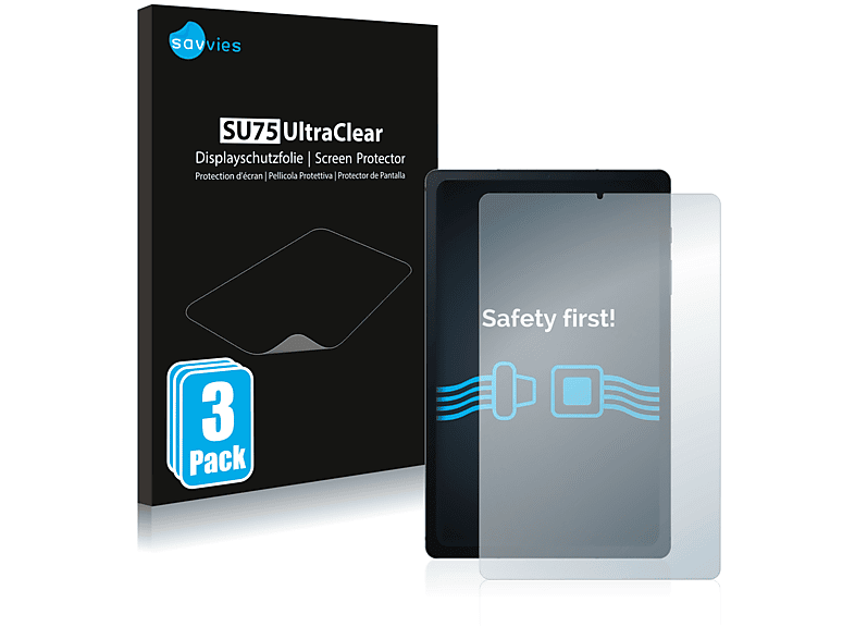 SAVVIES 3x klare Schutzfolie(für Samsung Galaxy Tab S6 Lite 2020)