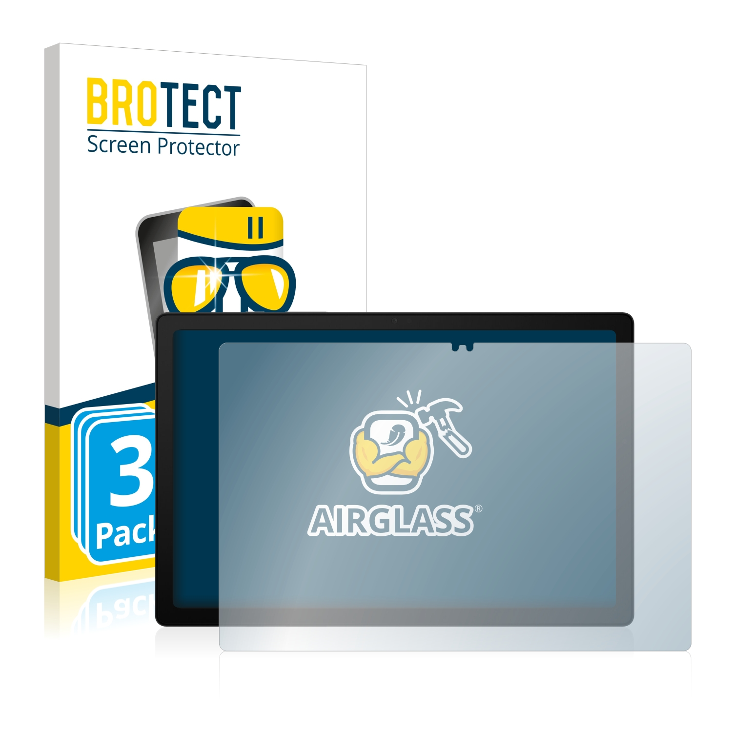 BROTECT 3x klare Samsung Airglass A8 LTE) Schutzfolie(für Galaxy Tab