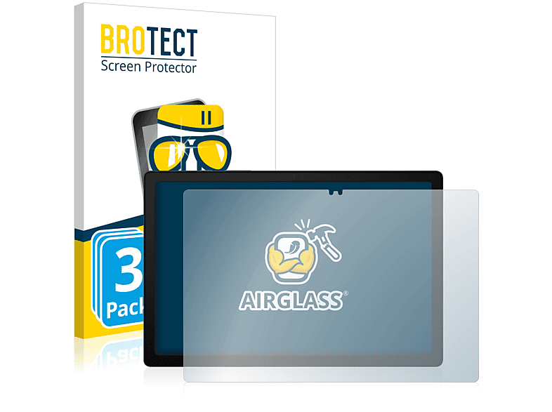 BROTECT 3x Samsung Tab LTE) Schutzfolie(für klare Airglass Galaxy A8