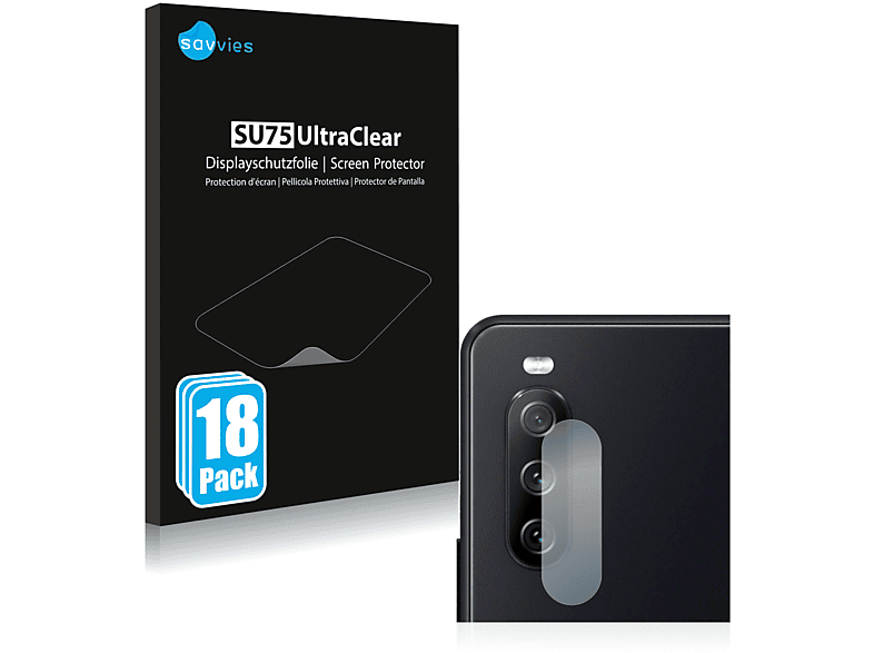 SAVVIES 18x klare Schutzfolie(für Sony Xperia 10 III) | Displayschutzfolien & Gläser