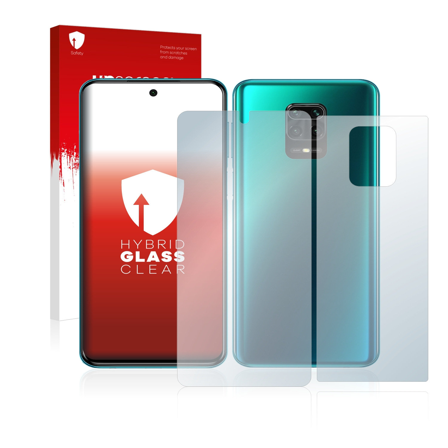 Xiaomi UPSCREEN Note Pro klare Schutzfolie(für Redmi + (Vorder Rückseite)) Max 9