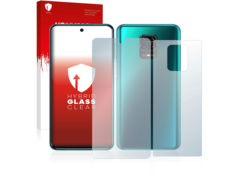 UPSCREEN klare Schutzfolie(für Xiaomi Redmi (Vorder + Max 9 Rückseite)) Pro Note
