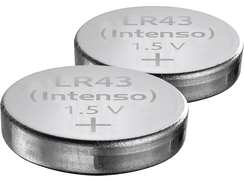 INTENSO Energy Ultra LR43 2er Pack Alkaline Knopfzelle LR43 (frei von Quecksilber, Cadmium, Blei) Batterie