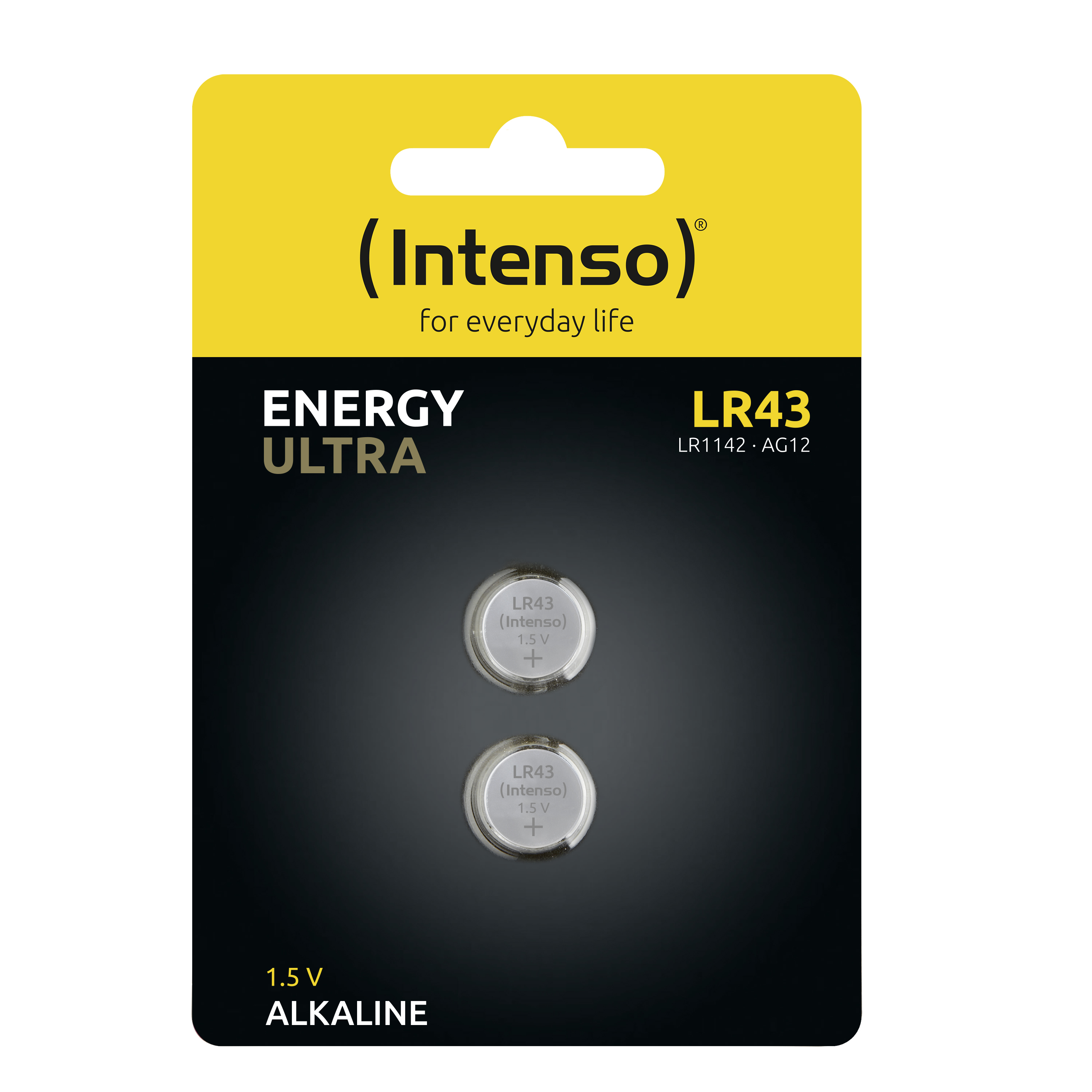 INTENSO Energy Ultra LR43 Pack Quecksilber, Batterie 2er von Blei) (frei Knopfzelle Cadmium, LR43 Alkaline