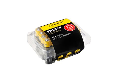 (Quecksilberfrei), | 24er Pack MediaMarkt Ultra Batterie AAA Micro LR03, Manganese Alkaline INTENSO Energy LR03 AAA,