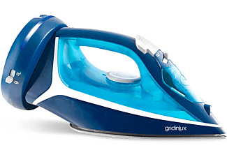 Plancha de vapor sin cable - Ironlux 2600 GRIDINLUX, 700 mgg/min, 300 ml, Azul y blanco |
