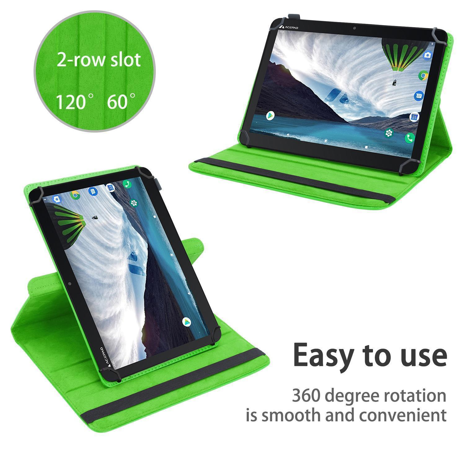 CADORABO Tablet Kunstleder, Xiaomi Tablethülle Grad 360 HELL Backcover Schutz GRÜN für Hülle