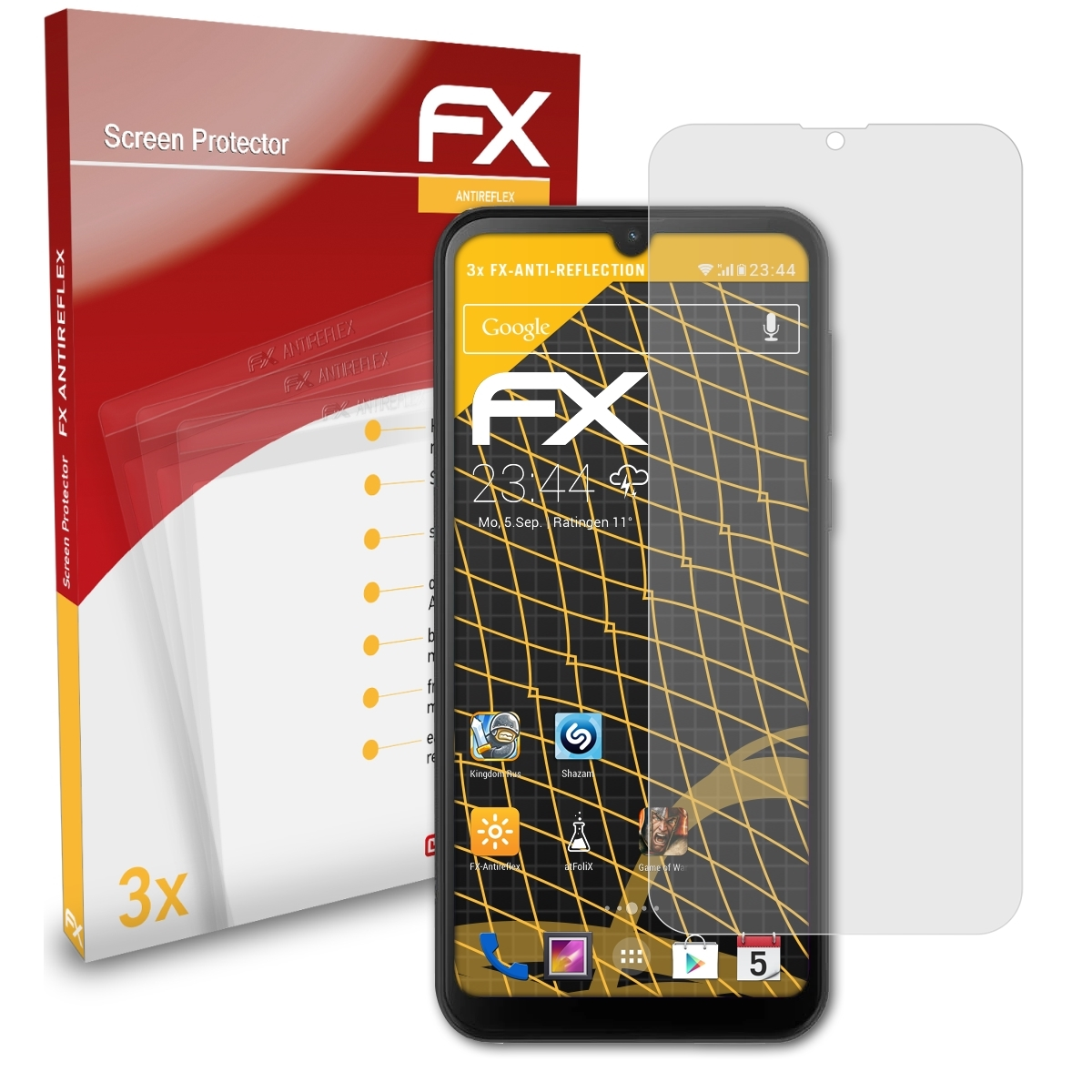 ATFOLIX 3x FX-Antireflex Displayschutz(für C20) Oscal Blackview