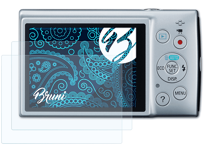 BRUNI 2x Basics-Clear Schutzfolie(für Canon Digital IXUS 155)