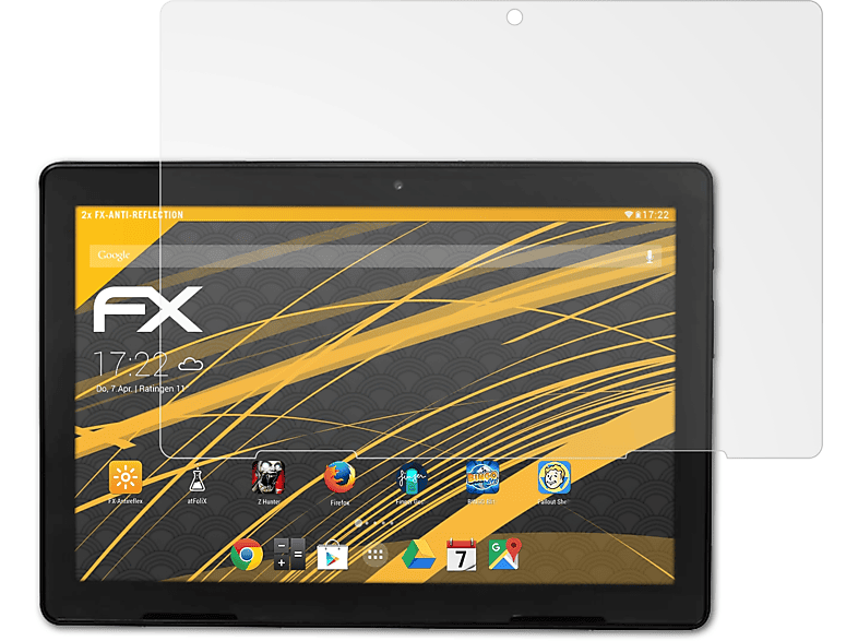 ATFOLIX 2x FX-Antireflex Displayschutz(für Medion LIFETAB E10911 (MD60527))