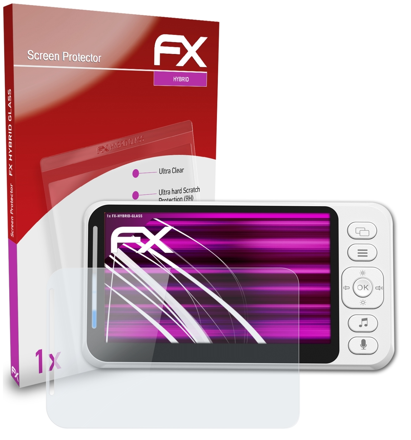 FX-Hybrid-Glass E40) ATFOLIX Schutzglas(für Dragon Touch