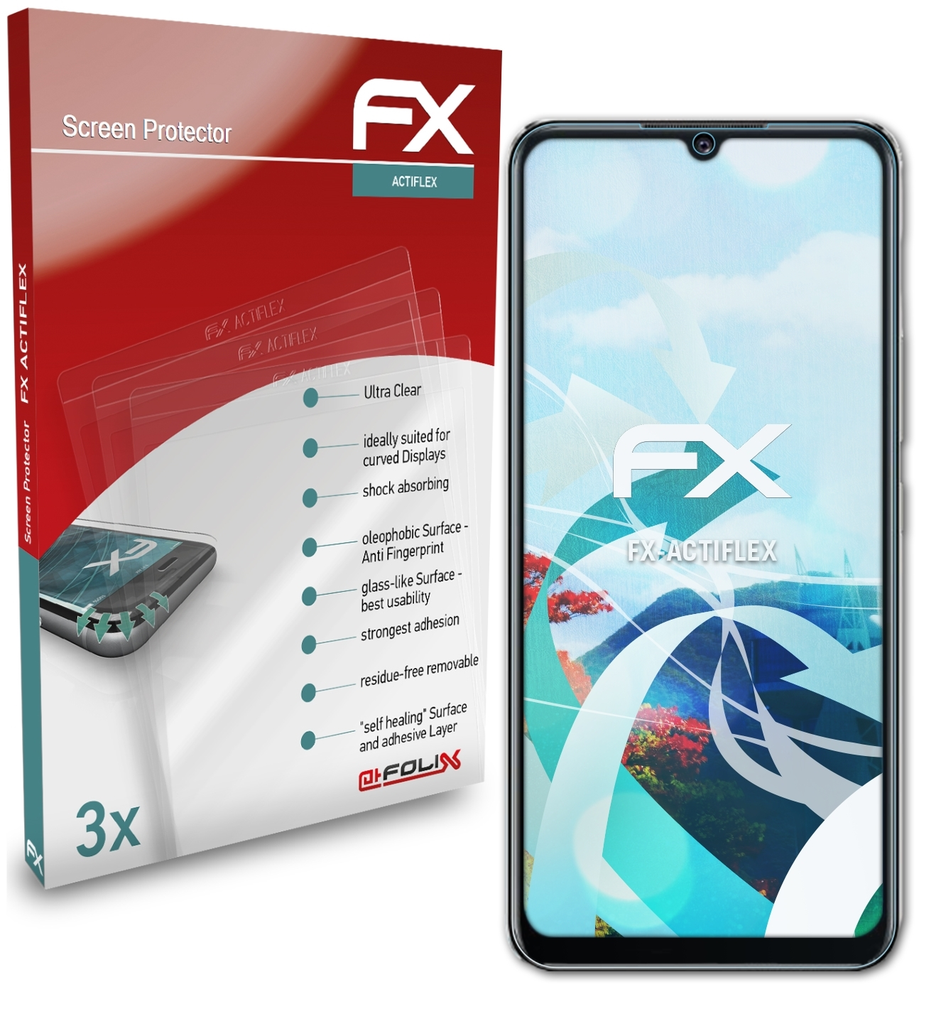 3x ATFOLIX Vivo S10e) FX-ActiFleX Displayschutz(für