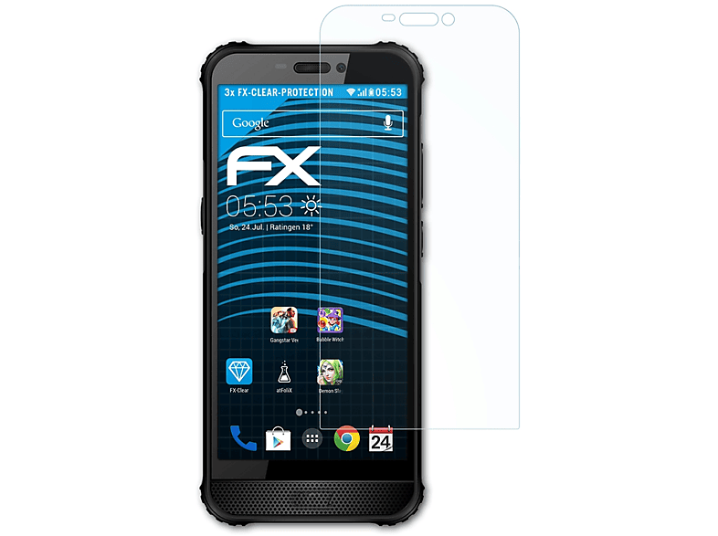 ATFOLIX 3x FX-Clear Displayschutz(für A10) AGM