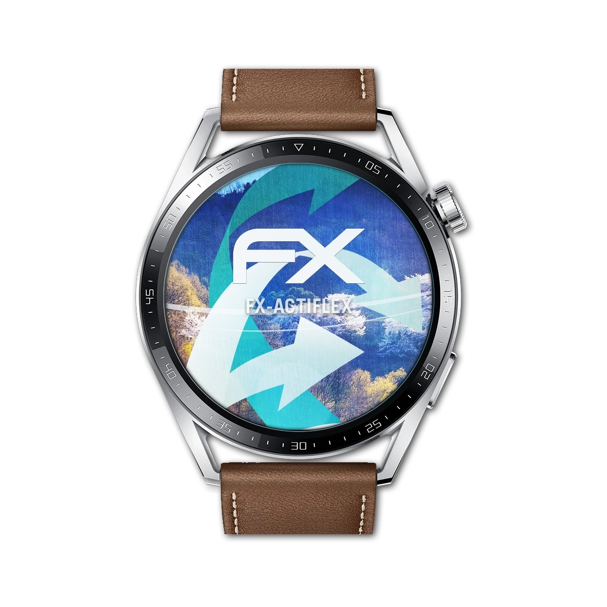 ATFOLIX 3x FX-ActiFleX Displayschutz(für 3 (46mm)) Watch Huawei GT