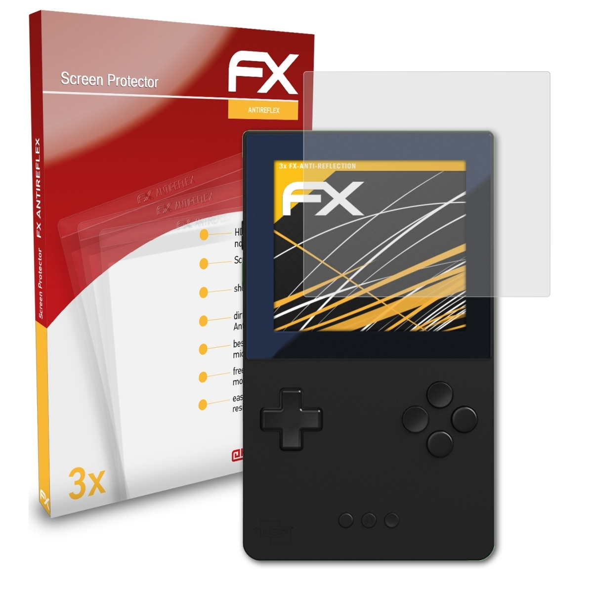 3x Displayschutz(für Pocket) Analogue FX-Antireflex ATFOLIX