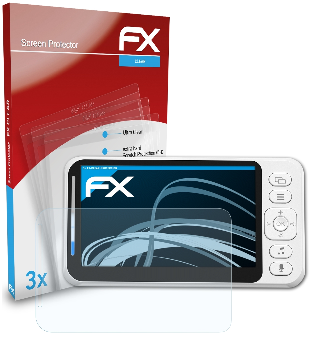 Dragon Displayschutz(für ATFOLIX Touch E40) 3x FX-Clear