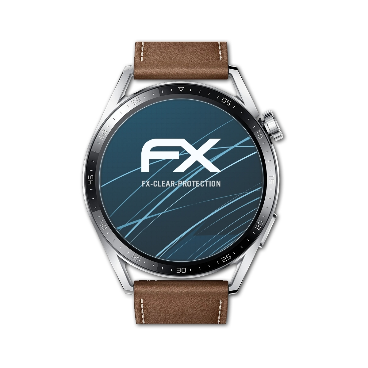 ATFOLIX 3x FX-Clear Displayschutz(für (46mm)) GT Huawei Watch 3