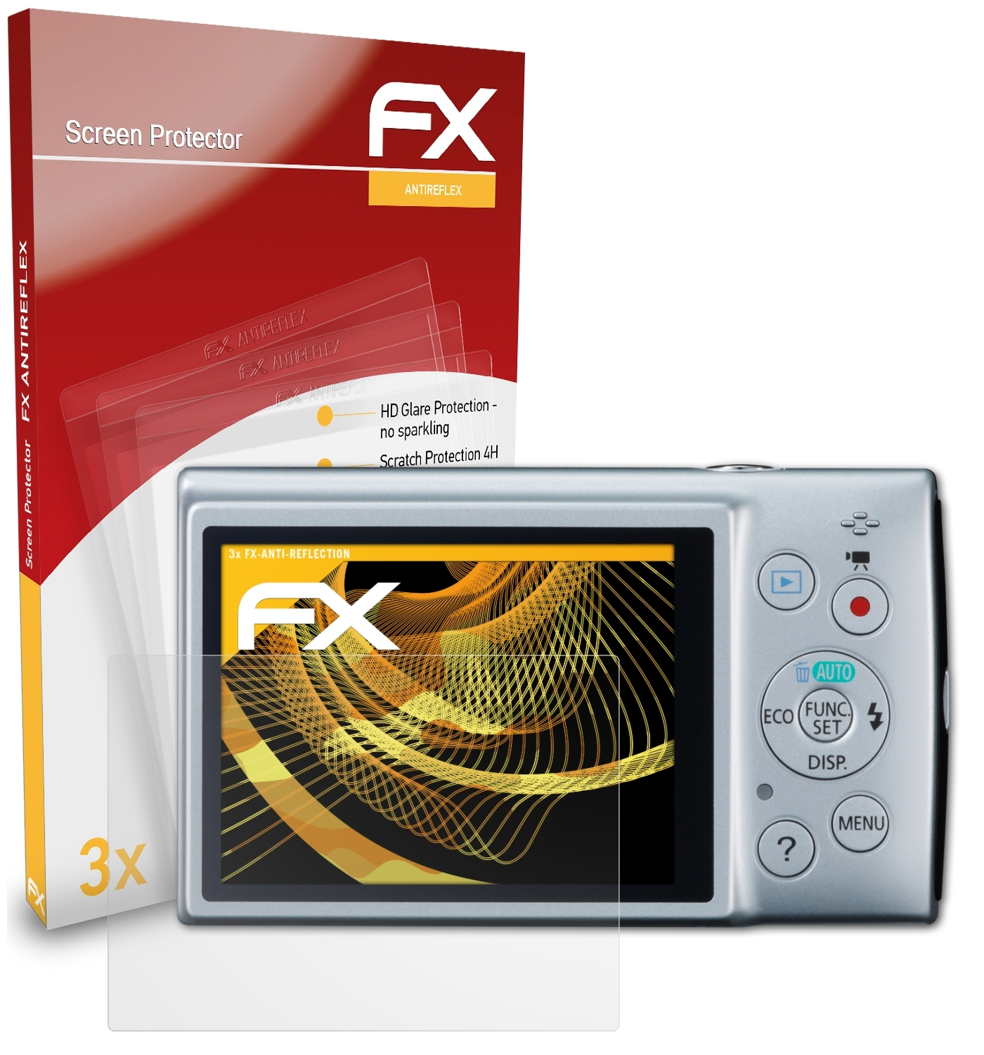 ATFOLIX 3x FX-Antireflex Displayschutz(für 155) Canon IXUS Digital