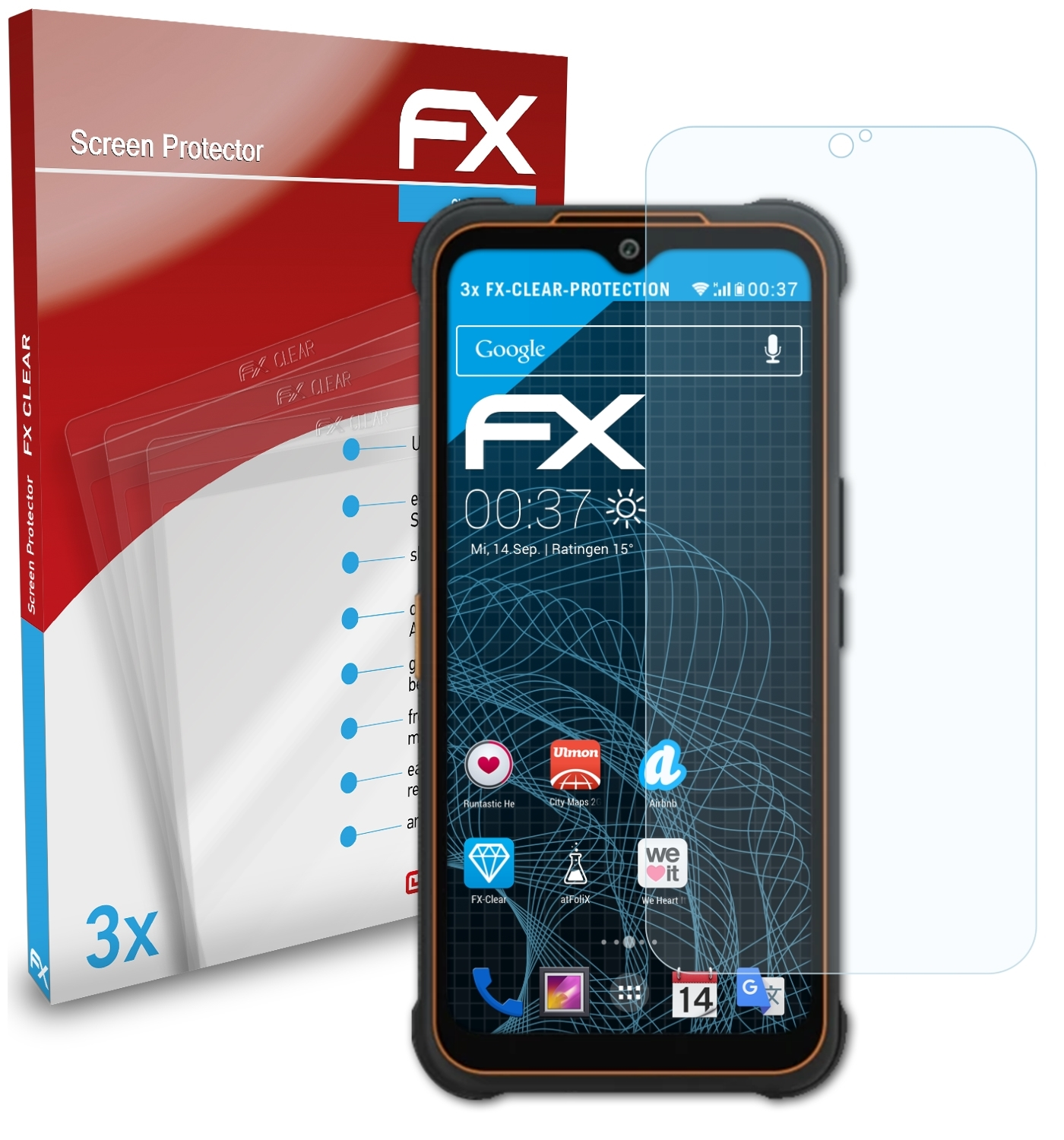 3x AGM Displayschutz(für ATFOLIX FX-Clear 5G) Glory