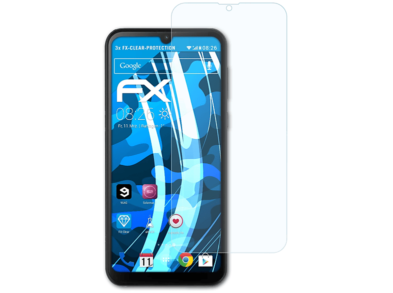 ATFOLIX 3x FX-Clear Displayschutz(für Blackview Oscal C20)