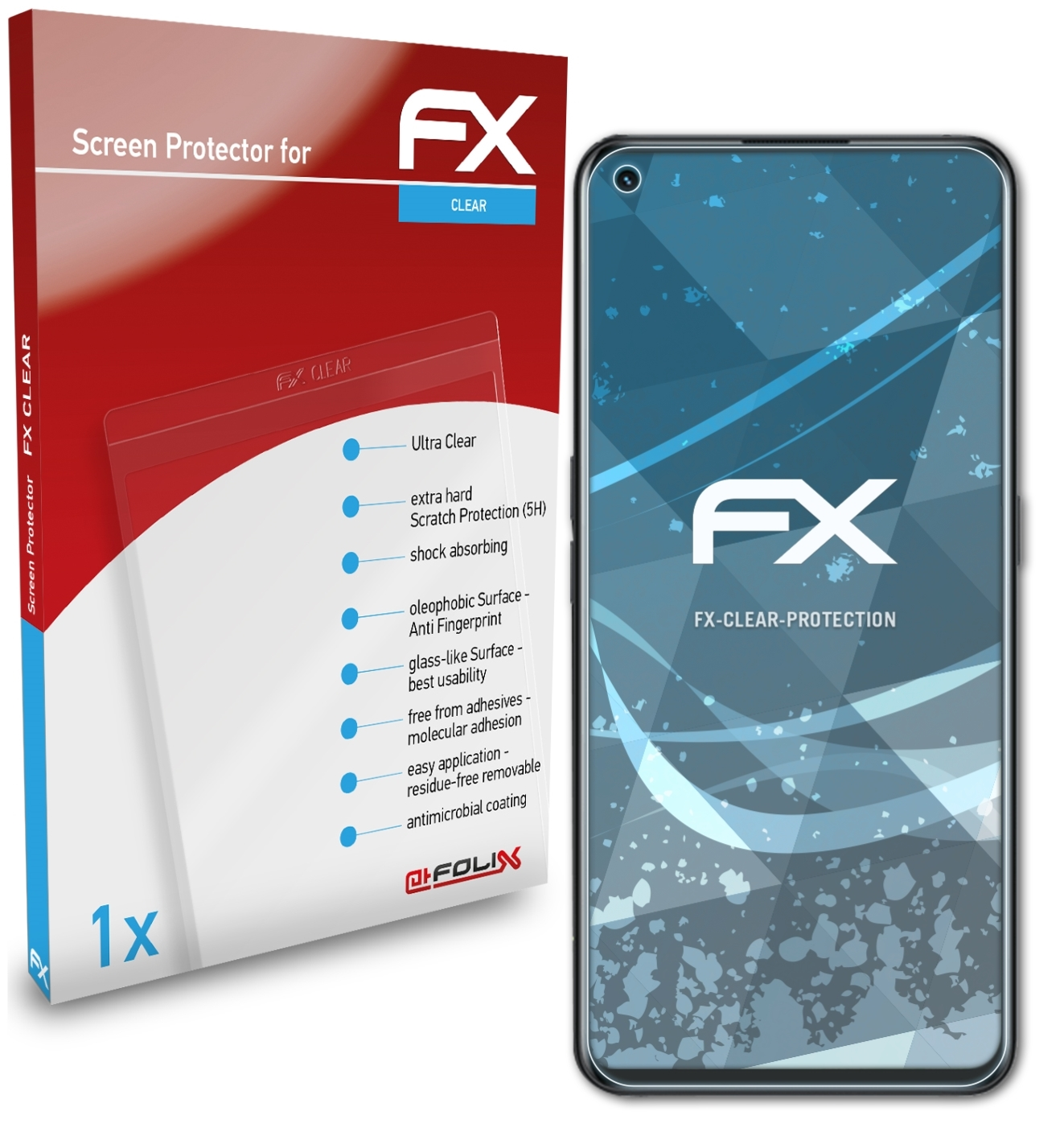 Neo FX-Clear GT 2) ATFOLIX 3x Realme Displayschutz(für