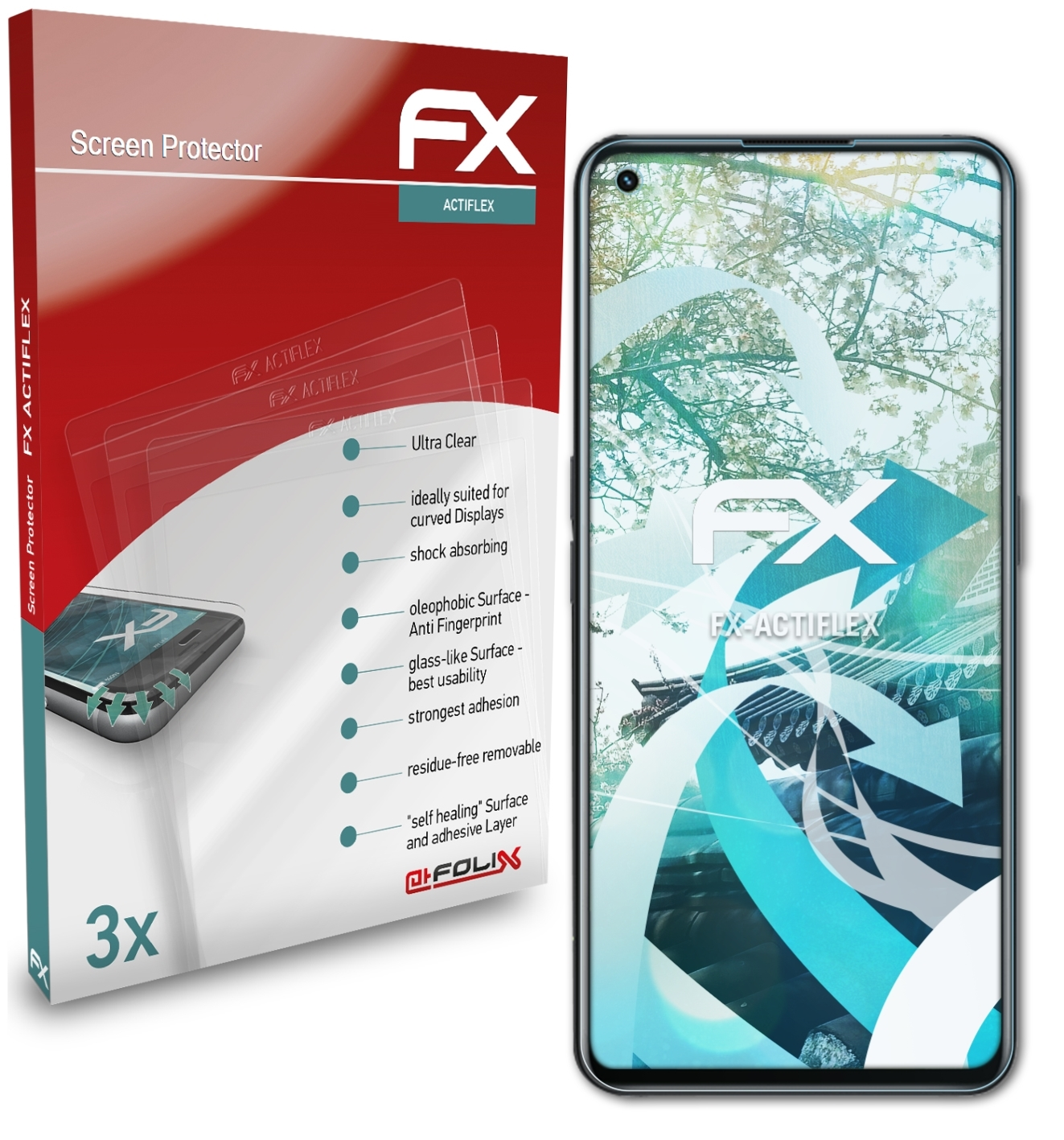 ATFOLIX 3x Neo Realme Displayschutz(für FX-ActiFleX GT 2)