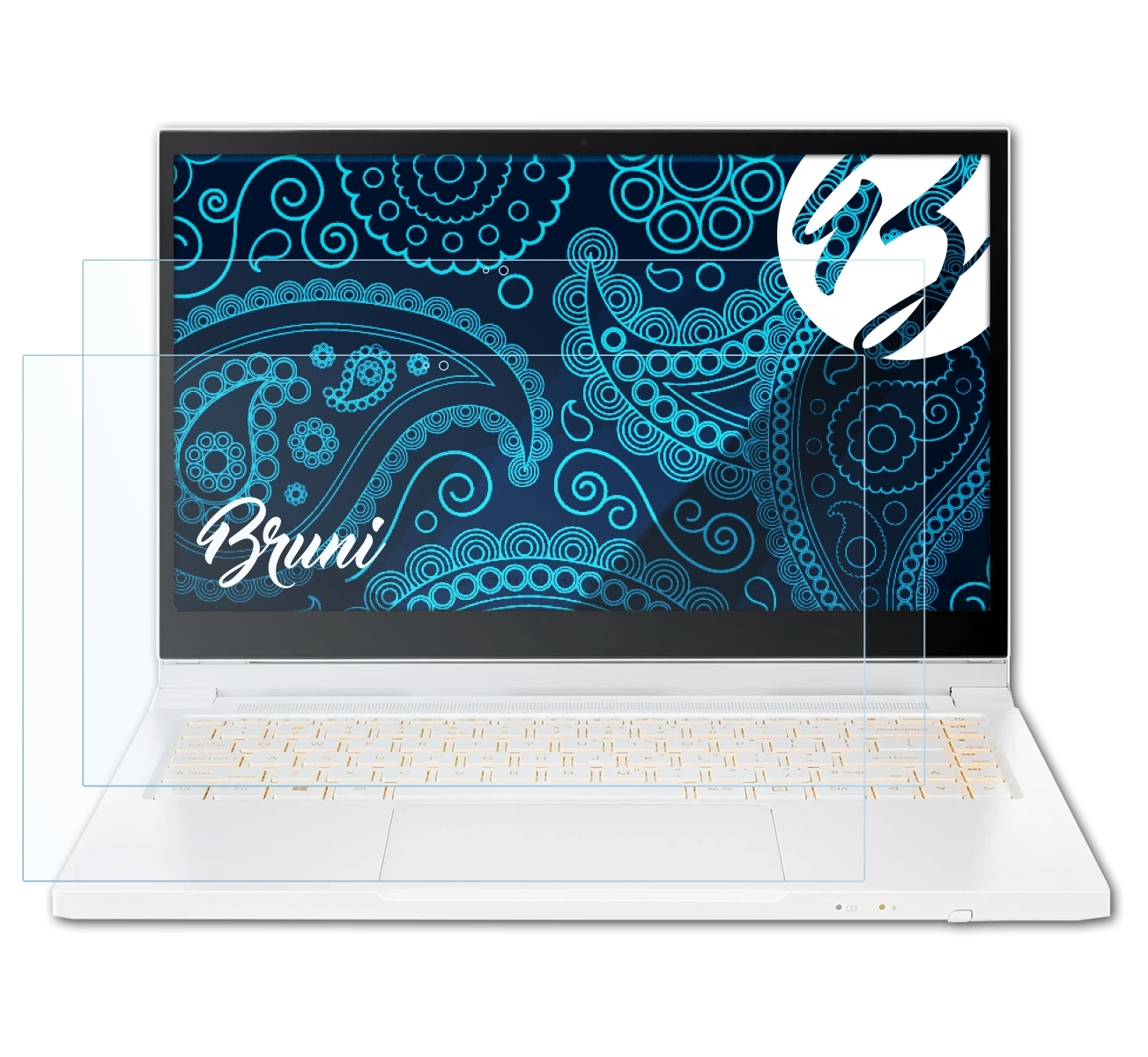 BRUNI 2x Basics-Clear Schutzfolie(für ConceptD 3 Acer Ezel (CC314-72P)) Pro