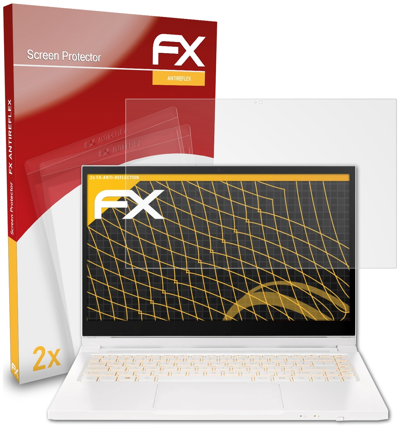 ATFOLIX 2x FX-Antireflex Displayschutz(für Acer Pro Ezel 3 ConceptD (CC314-72P))