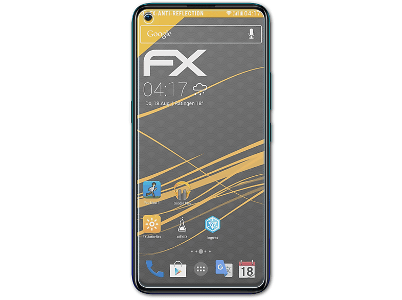 ATFOLIX 3x FX-Antireflex Displayschutz(für Vivo Z1 Pro)