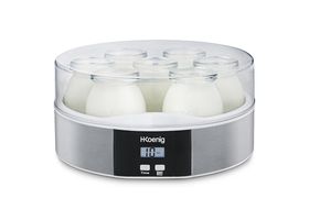 HOMCOM Yogurtera 30W Capacidad 1,44L con 8 Tarros de Cristal de 180 ml –  Bechester