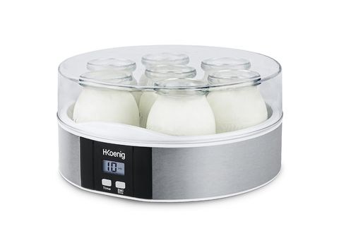 Homcom Yogurtera 30 W 1.44 L Con 8 Tarros De Cristal De 180 Ml Blanco