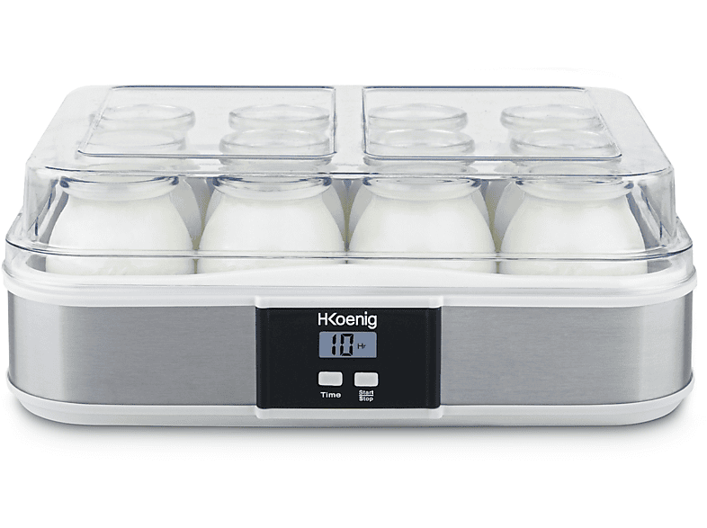 SEVERIN JG 3518 - Yogurtera. 13 W. 7 tarros de vidrio de 150 ml. Blanco /  gris