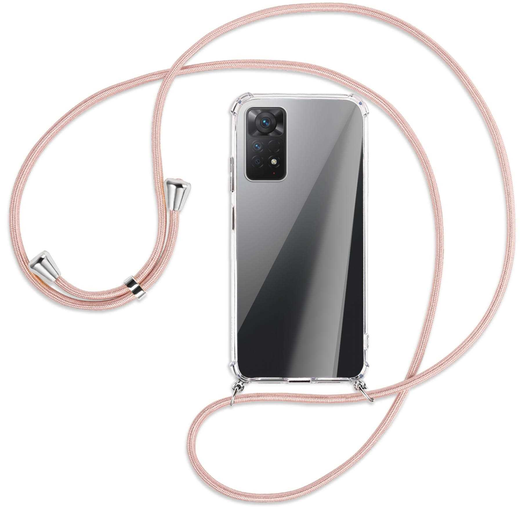 5G, Umhänge-Hülle Silber Note mit MTB / Pro Xiaomi, 4G, Backcover, Kordel, 11 ENERGY MORE Redmi Rosegold