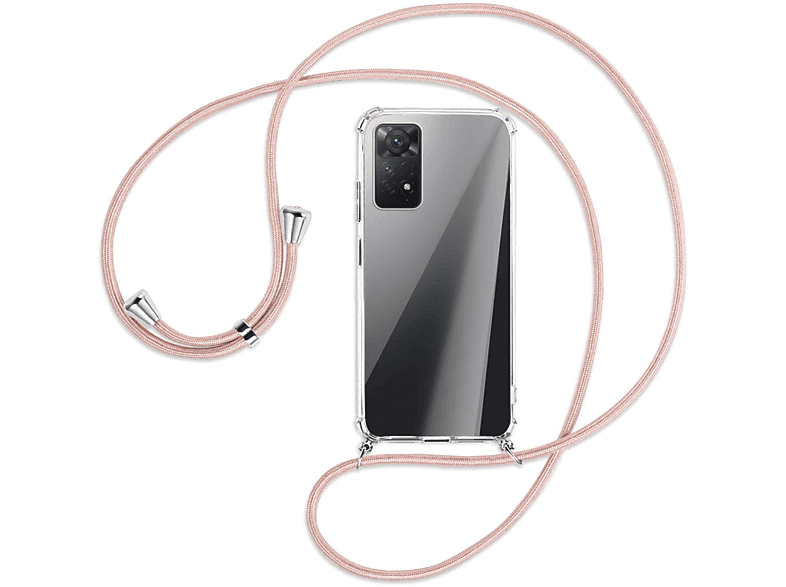 5G, Umhänge-Hülle Silber Note mit MTB / Pro Xiaomi, 4G, Backcover, Kordel, 11 ENERGY MORE Redmi Rosegold