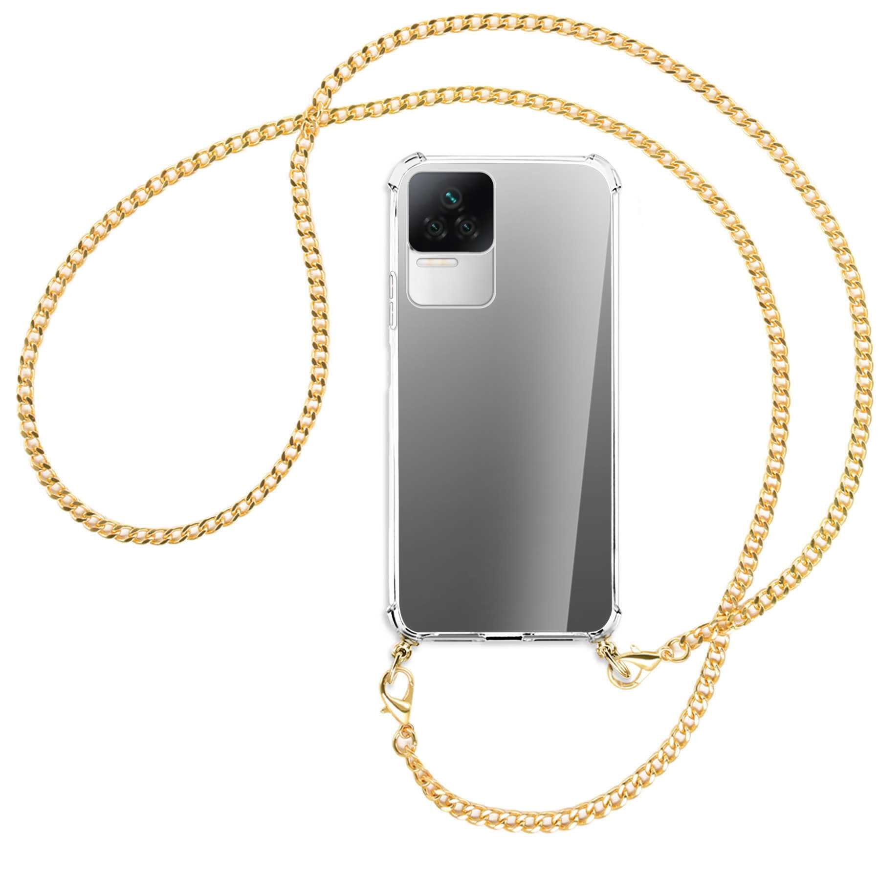 Xiaomi, Pro, mit MTB (gold) ENERGY Metallkette, Backcover, MORE K50 Umhänge-Hülle Kette Redmi