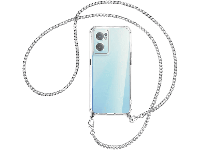 5G, (silber) Nord ENERGY OnePlus, Backcover, mit Kette MTB 2 CE Umhänge-Hülle Metallkette, MORE