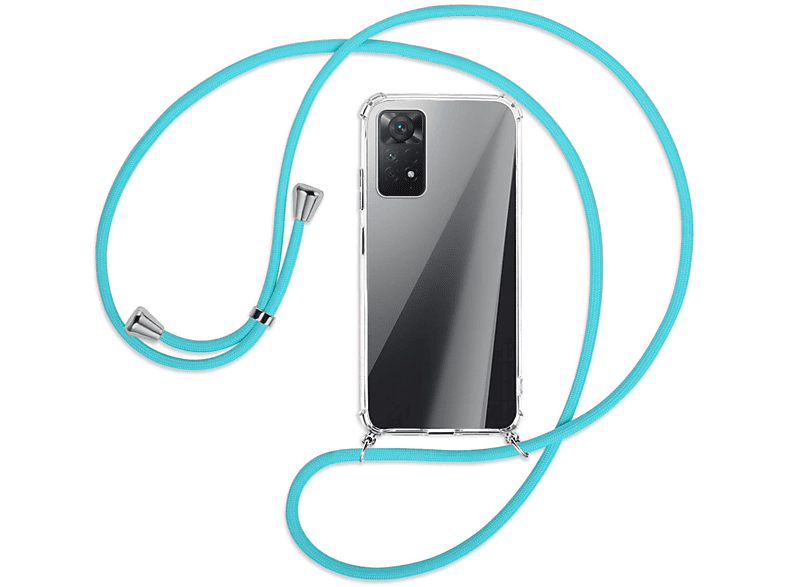 MTB MORE / Note 5G, mit Umhänge-Hülle 11 ENERGY Xiaomi, Silber Türkis Pro Redmi Kordel, 4G, Backcover