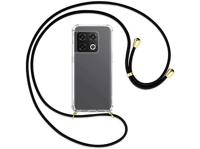 Umhänge-Hülle Gold Kordel, ENERGY 10 OnePlus, MORE / Pro Schwarz 5G, mit MTB Backcover,