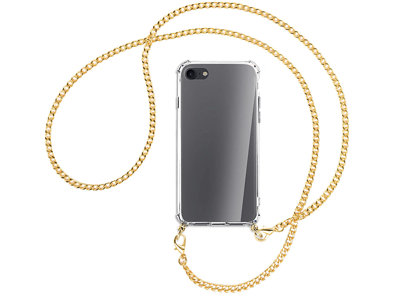 (gold) SE 7, Apple, 8, MORE iPhone ENERGY 2020, Metallkette, 2022, mit iPhone MTB Umhänge-Hülle iPhone SE Kette Backcover, iPhone