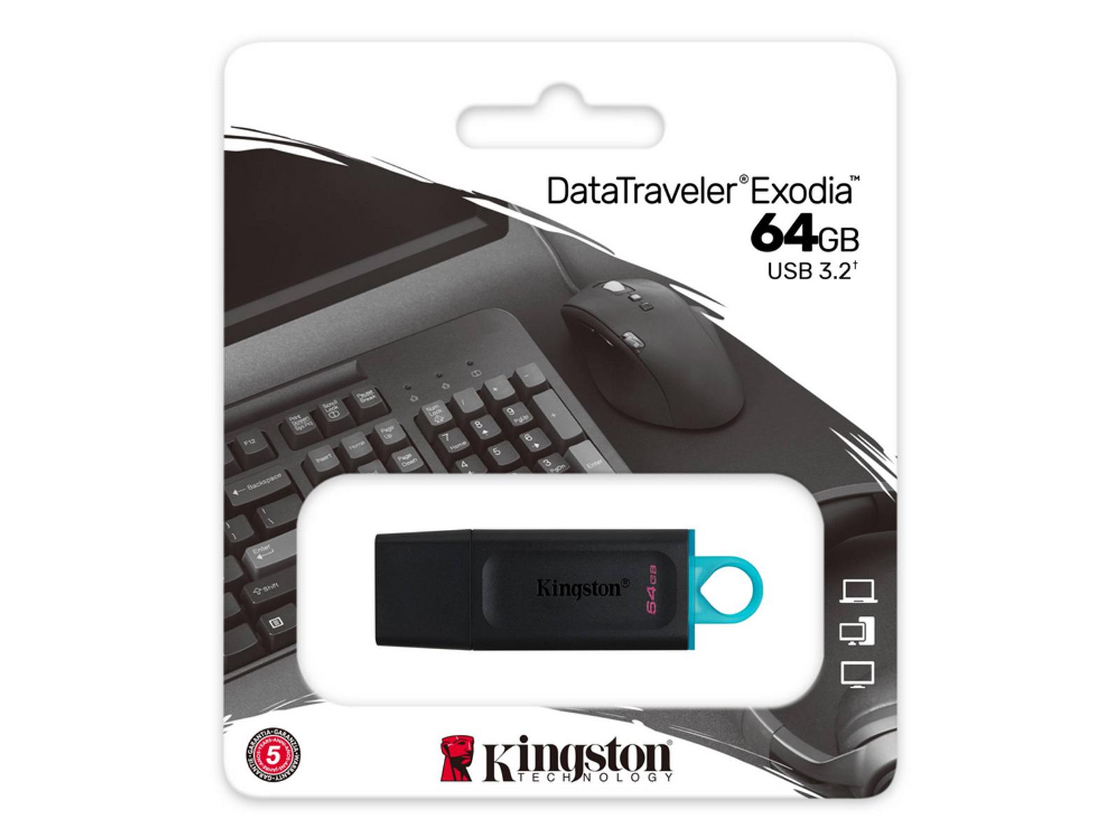 KINGSTON Pendrive USB Stick (Schwarz, GB) 64
