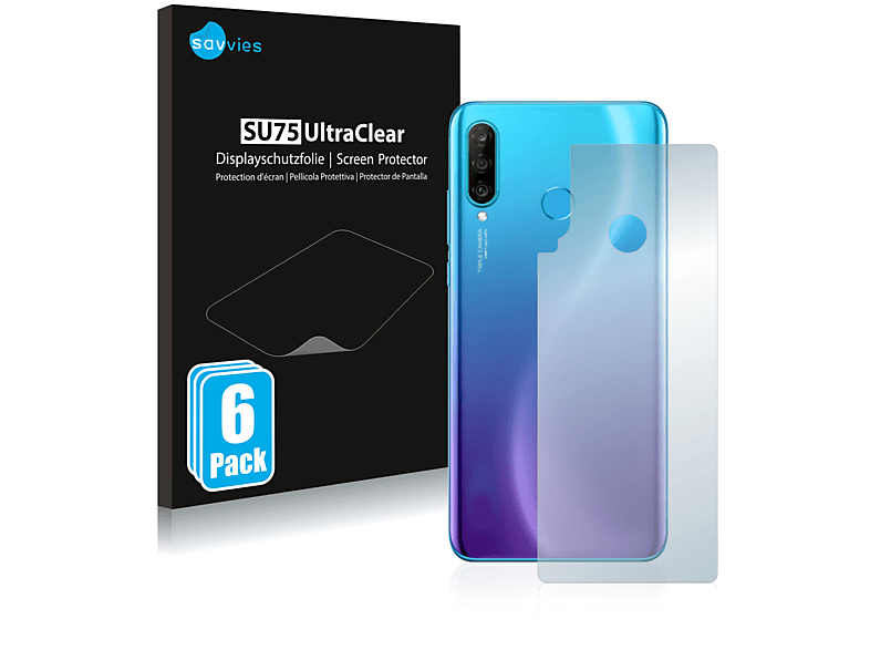 lite Edition 6x (Rückseite)) New Schutzfolie(für SAVVIES Huawei P30 klare