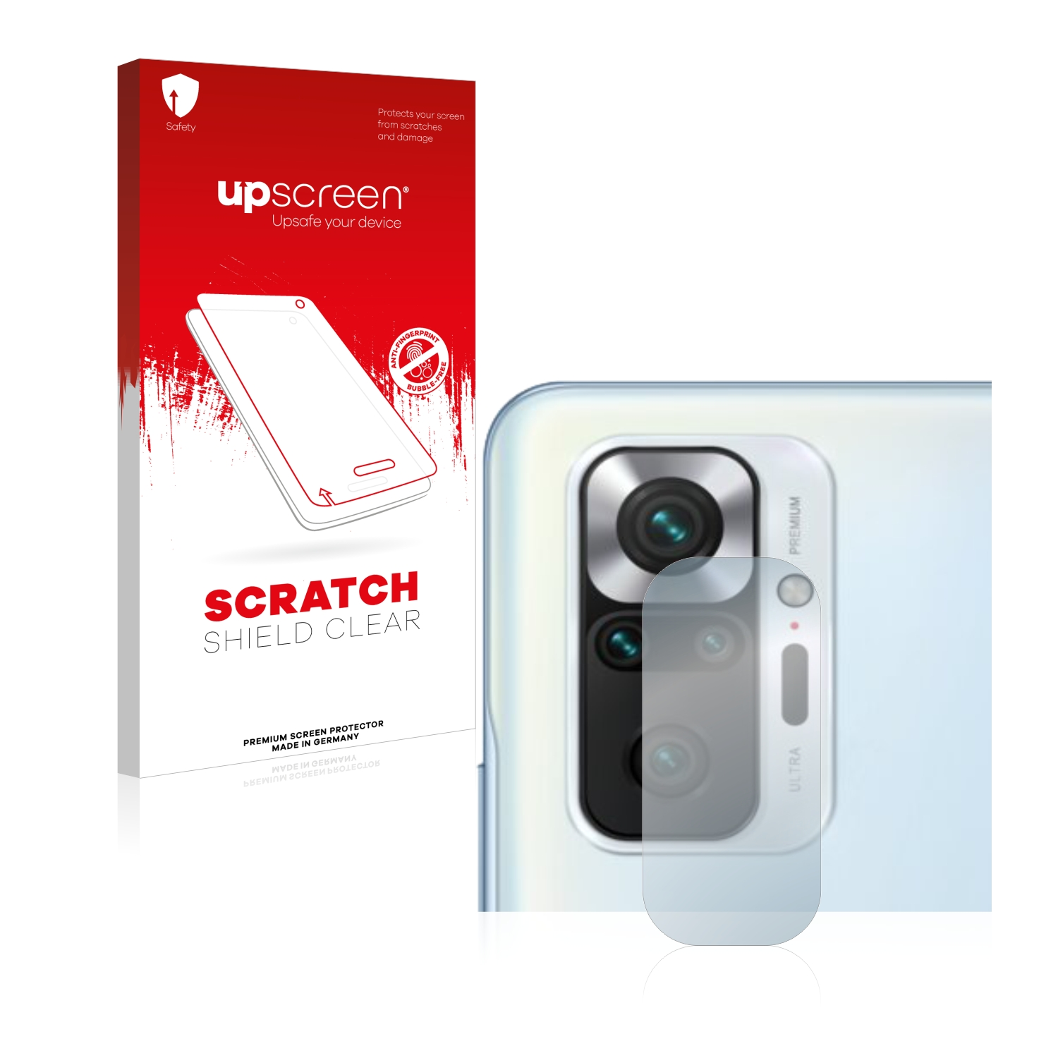 UPSCREEN Kratzschutz 10S) Schutzfolie(für klare Xiaomi Redmi Note